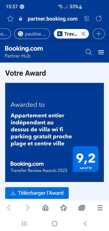 Appartement Entier Au Dessus De Villa, Climatisation Reversible Poele A Bois Tres Chaleureux , Wi Fi Parking Privee Gratuit Situation 500 M, Plage Et Centre Ville Sanary-sur-Mer Εξωτερικό φωτογραφία